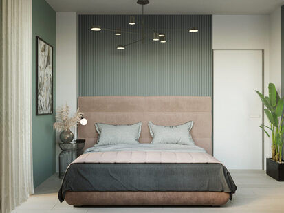 Фото № 4: Дизайн-проект однокомнатной квартиры 42.35  м² стиль Современный для ЖК Солнечный район