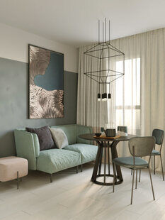 Фото № 5: Дизайн-проект однокомнатной квартиры 42.35  м² стиль Современный для ЖК Солнечный район