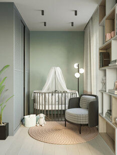 Фото № 2: Дизайн-проект однокомнатной квартиры 42.35  м² стиль Современный для ЖК Солнечный район