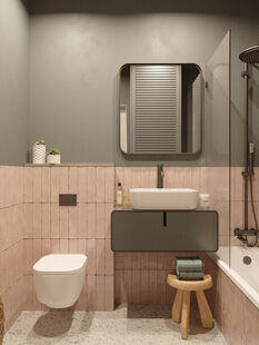 Фото № 3: Дизайн-проект однокомнатной квартиры 42.35  м² стиль Современный для ЖК Солнечный район