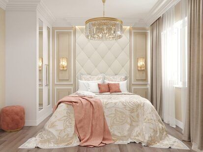 Фото № 3: Дизайн-проект двухкомнатной квартиры 55.1  м² стиль Современная классика для ЖК Академик