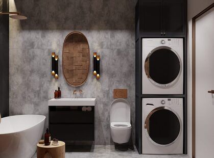 Фото № 5: Дизайн-проект евро трехкомнатной квартиры 59.02  м² стиль Модернизм для ЖК Солнечный район