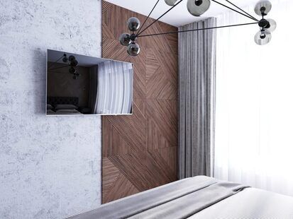 Фото № 3: Дизайн-проект евро трехкомнатной квартиры 60.31  м² Современный стиль для ЖК Солнечный район