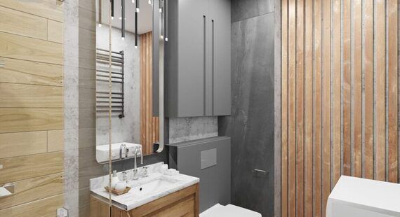 ЖК "Солнечный район": готовый дизайн проект в стиле "Современный". Площадь 60.31 м² - фото №2