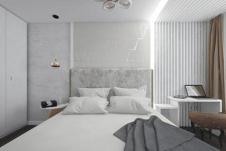 Фото № 4: Дизайн-проект евро трехкомнатной квартиры 65.54  м² стиль Современный для ЖК Солнечный район