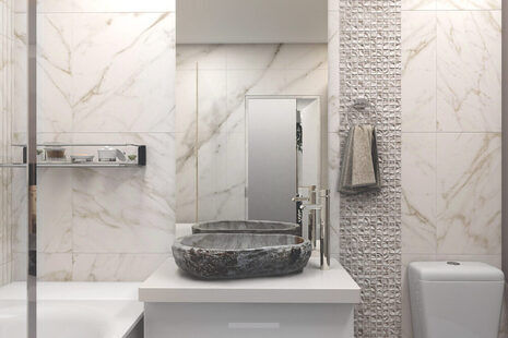 Фото № 3: Дизайн-проект евро трехкомнатной квартиры 65.54  м² стиль Современный для ЖК Солнечный район