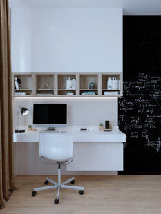 Фото № 3: Дизайн-проект евро трехкомнатной квартиры 63.62  м² стиль Минимализм для ЖК Солнечный район