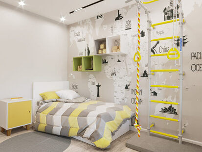 Фото № 4: Дизайн-проект трехкомнатной квартиры 80.59  м² Современный стиль для ЖК Солнечный район