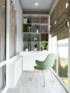 Фото № 3: Дизайн-проект трехкомнатной квартиры 80.59  м² Современный стиль для ЖК Солнечный район