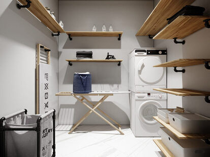 Фото № 5: Дизайн-проект евро трехкомнатной квартиры 97.1  м² Современный стиль для ЖК Стрижи Сити