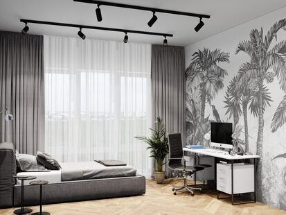 Фото № 3: Дизайн-проект евро трехкомнатной квартиры 97.1  м² Современный стиль для ЖК Стрижи Сити