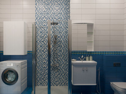 Фото № 2: Дизайн-проект квартиры-студии 34.64  м² Стиль Контемпорари для ЖК Московский