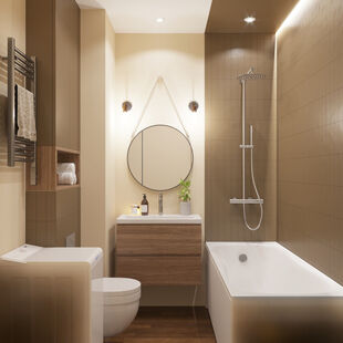 Фото № 4: Дизайн-проект однокомнатной квартиры 29.6  м² Скандинавский стиль для ЖК Жемчужина Зеленограда