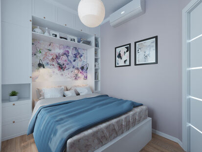 Фото № 5: Дизайн-проект трехкомнатной квартиры 55.7  м² Стиль Контемпорари для ЖК Московский