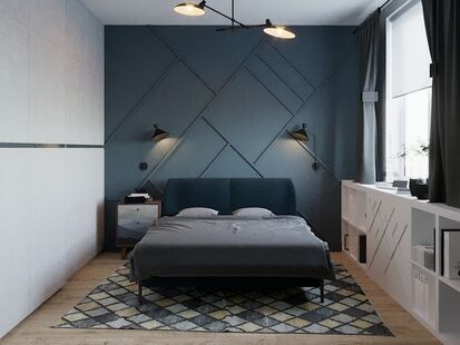 Фото № 4: Дизайн-проект двухкомнатной квартиры 43.2  м² Стиль Модернизм для ЖК Оранж Парк