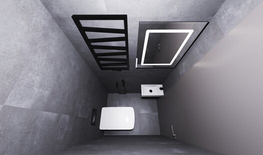 Фото № 3: Дизайн-проект однокомнатной квартиры 41.25  м² Стиль хай-тек для ЖК Московский