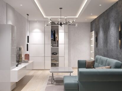 Фото № 1: Дизайн-проект двухкомнатной квартиры 70.5  м² стиль Минимализм для ЖК Кварталы 21/19