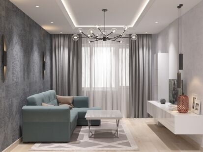 Фото № 4: Дизайн-проект двухкомнатной квартиры 70.5  м² стиль Минимализм для ЖК Кварталы 21/19