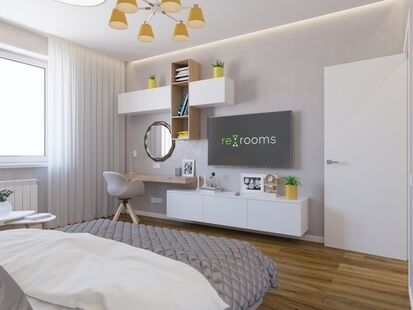 Фото № 4: Дизайн-проект трехкомнатной квартиры 95.47  м² Стиль Эклектика для ЖК Московский