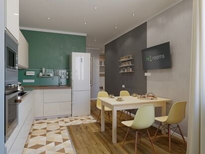 Фото № 5: Дизайн-проект трехкомнатной квартиры 95.47  м² Стиль Эклектика для ЖК Московский