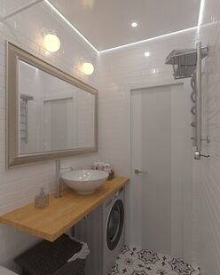 Фото № 5: Дизайн-проект двухкомнатной квартиры 59.7  м² Скандинавский стиль для ЖК Москва А 101