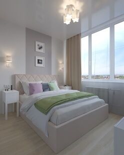 Фото № 2: Дизайн-проект двухкомнатной квартиры 59.7  м² Скандинавский стиль для ЖК Москва А 101