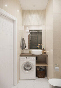 Фото № 4: Дизайн-проект квартиры-студии 26.13  м² Стиль Модернизм для ЖК Московский