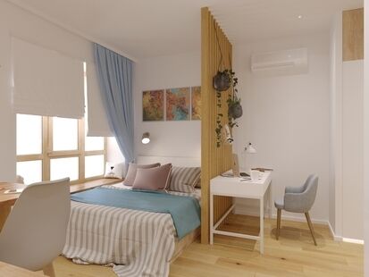 Фото № 6: Дизайн-проект квартиры-студии 25.1  м² Скандинавский стиль для ЖК Московский