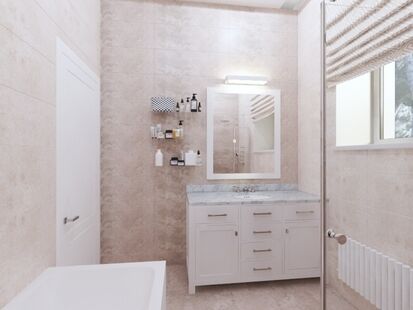 Фото № 2: Дизайн-проект пятикомнатной квартиры 303.1  м² Стиль Американская классика для двухэтажного дома