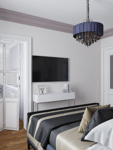 Фото № 2: Дизайн-проект двухкомнатной квартиры 57.92  м² стиль Современная классика для ЖК Московский