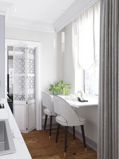 Фото № 3: Дизайн-проект двухкомнатной квартиры 57.92  м² стиль Современная классика для ЖК Московский