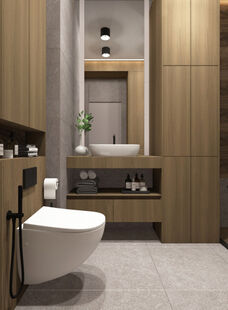 Фото № 2: Дизайн-проект двухкомнатной квартиры 40.9  м² стиль Минимализм для ЖК Московский