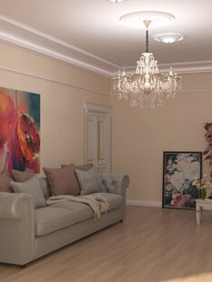 Фото № 5: Дизайн-проект трехкомнатной квартиры 88.99  м² стиль Классика для ЖК Московский