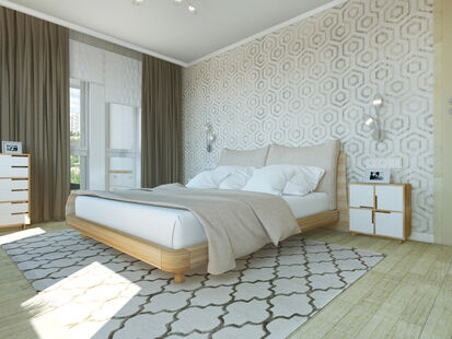 Фото № 4: Дизайн-проект трехкомнатной квартиры 67.7  м² Скандинавский стиль для ЖК Московский