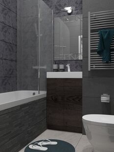 Фото № 3: Дизайн-проект трехкомнатной квартиры 67.7  м² Скандинавский стиль для ЖК Московский