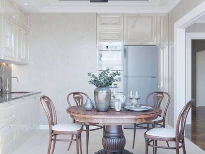 Фото № 6: Дизайн-проект трехкомнатной квартиры 94.9  м² Стиль Современная классика для ЖК Московский