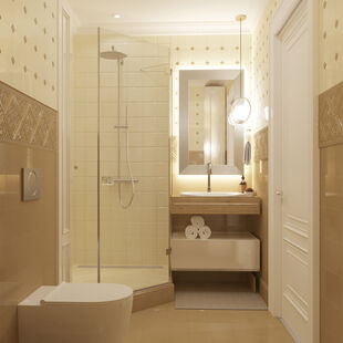 Фото № 4: Дизайн-проект трехкомнатной квартиры 94.9  м² Стиль Современная классика для ЖК Московский