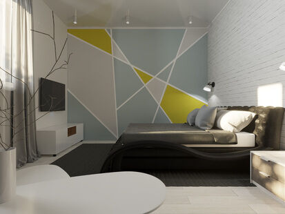 Фото № 1: Дизайн-проект двухкомнатной квартиры 85.91  м² Стиль Американская классика для этажа дома