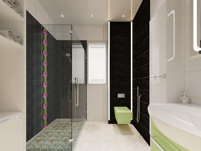 Фото № 3: Дизайн-проект двухкомнатной квартиры 85.91  м² Стиль Американская классика для этажа дома