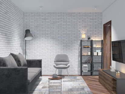 Фото № 1: Дизайн-проект однокомнатной квартиры 50.0  м² Скандинавский стиль для ЖК Московский