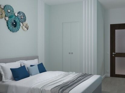 Фото № 2: Дизайн-проект двухкомнатной квартиры 65.4  м² стиль Контемпорари для ЖК Московский