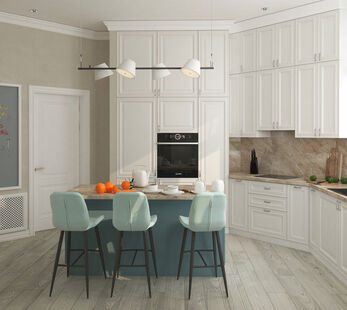 Фото № 1: Дизайн-проект пятикомнатной квартиры 198.8  м² стиль Современная классика для ЖК Московский