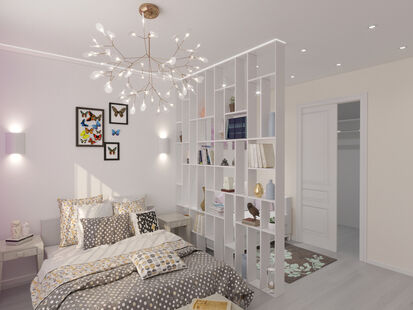 Фото № 1: Дизайн-проект квартиры-студии 26.1  м² стиль Скандинавский для ЖК Московский