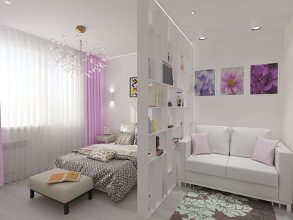 Фото № 3: Дизайн-проект квартиры-студии 26.1  м² стиль Скандинавский для ЖК Московский