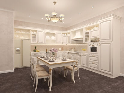 Фото № 5: Дизайн-проект трехкомнатной квартиры 88.4  м² Стиль Классика для одноуровневого дома