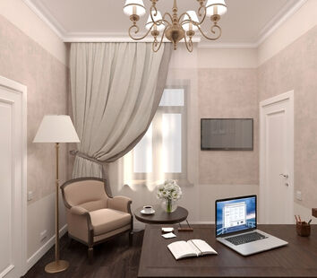 Фото № 4: Дизайн-проект трехкомнатной квартиры 88.4  м² Стиль Классика для одноуровневого дома