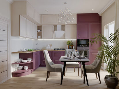 Фото № 1: Дизайн-проект двухкомнатной квартиры 63.7  м² Стиль Современная классика для ЖК Московский