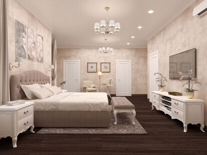 Фото № 3: Дизайн-проект пятикомнатной квартиры 159.17  м² Стиль Классика для этажа частного дома