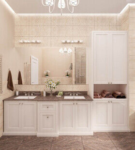 Фото № 5: Дизайн-проект пятикомнатной квартиры 159.17  м² Стиль Классика для этажа частного дома