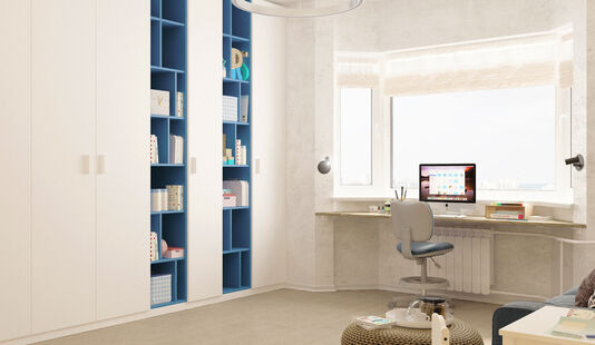 Фото № 2: Дизайн-проект зала 18.5  м² стиль Контемпорари для ЖК Московский